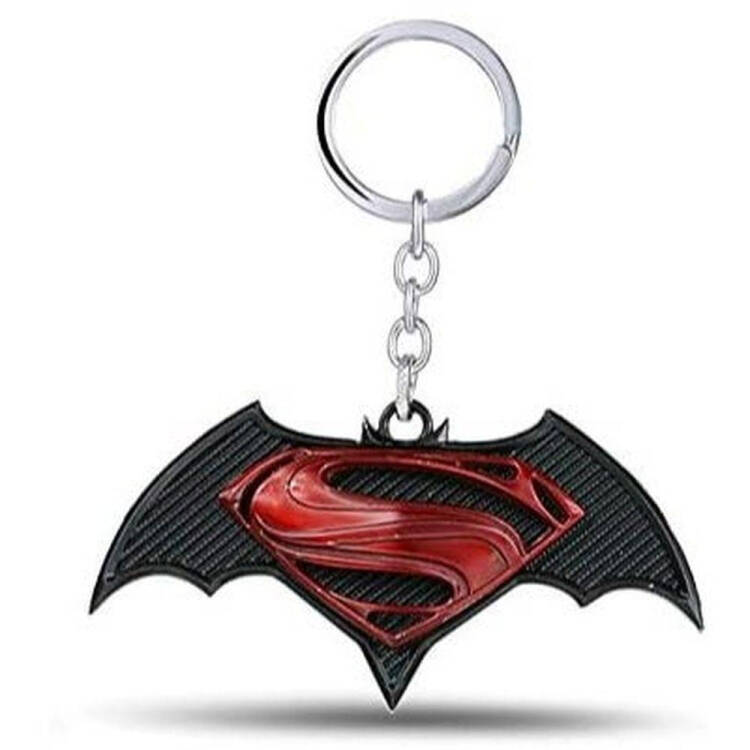 Generic Keychain Ring For Keys Metallic Super Hero Batman Design